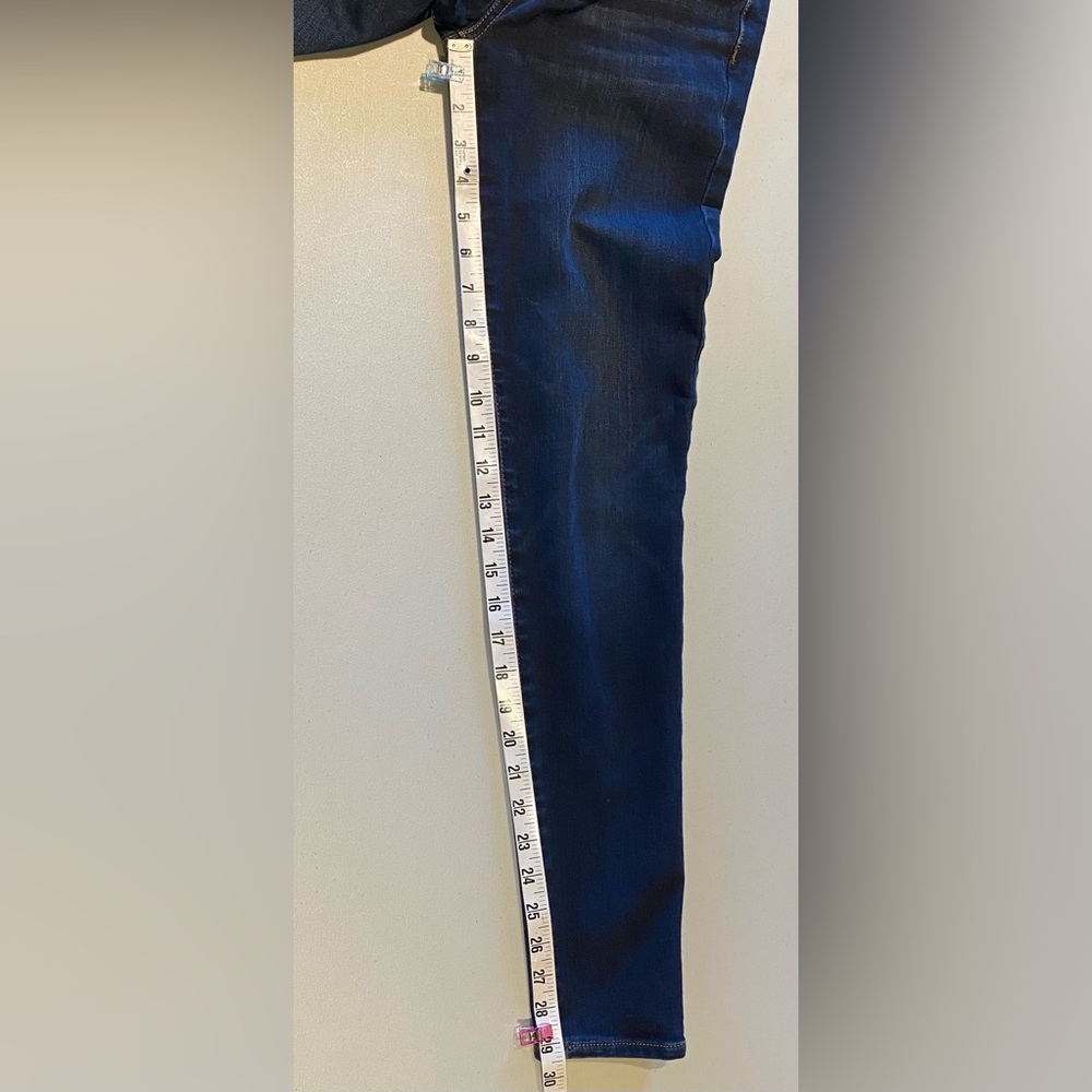 American Eagle Dark Wash Hi-Rise Stretch Jeggings, size 8L - Picture 6 of 7